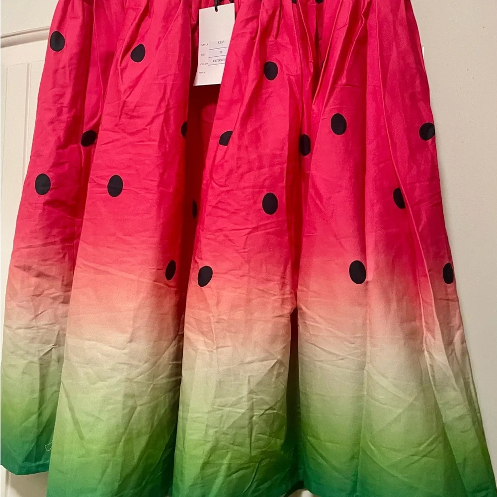 NWT Unique Vintage Watermelon Print Skirt - Picture 4 of 5